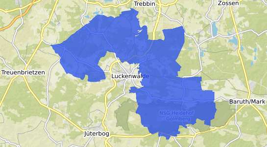 Bodenrichtwertkarte Nuthe Urstromtal